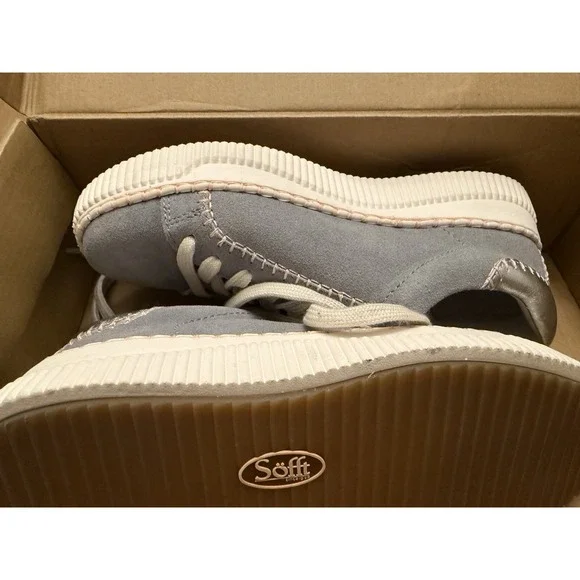 Sofft Sneaker‎ Womens 6 EU 37 Frazier Chambray Silver Gray Suede New - Picture 9 of 11